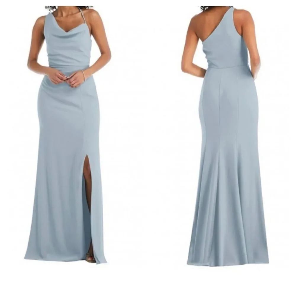 After Six One-Shoulder Draped Cowl-Neck Maxi Dress NWT Size 18